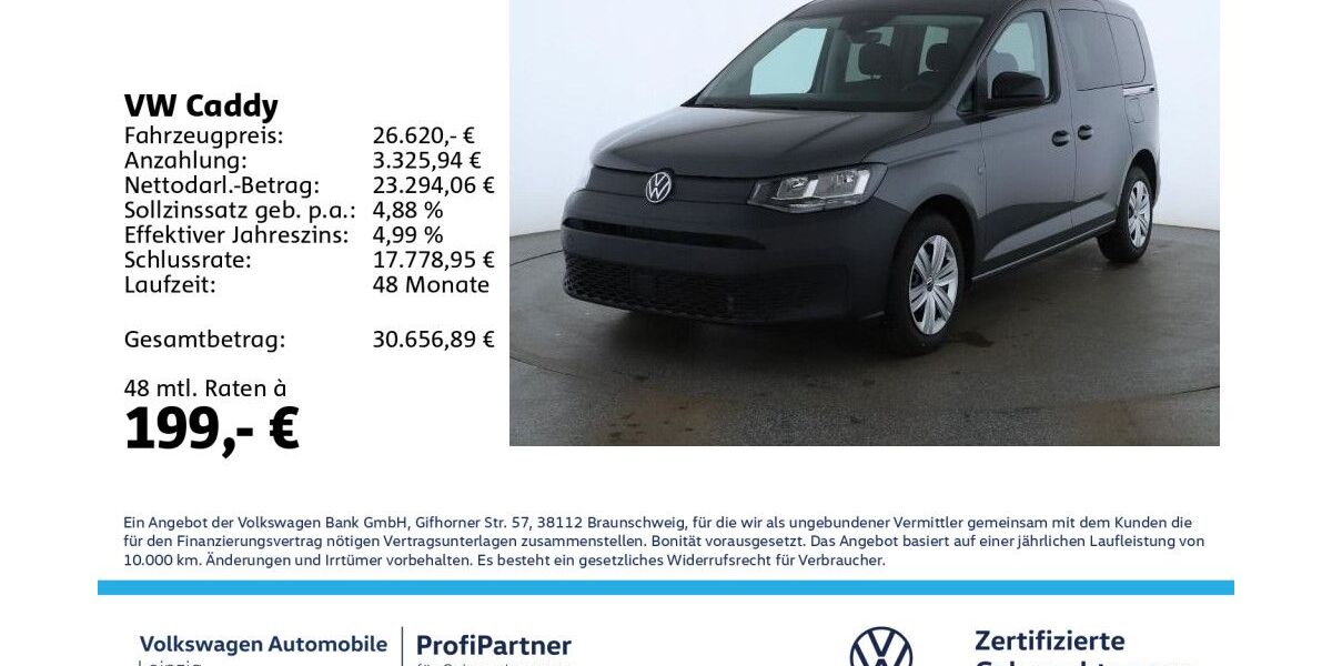 VW Caddy 15.013 km 26.250 &euro; Leipzig 04178