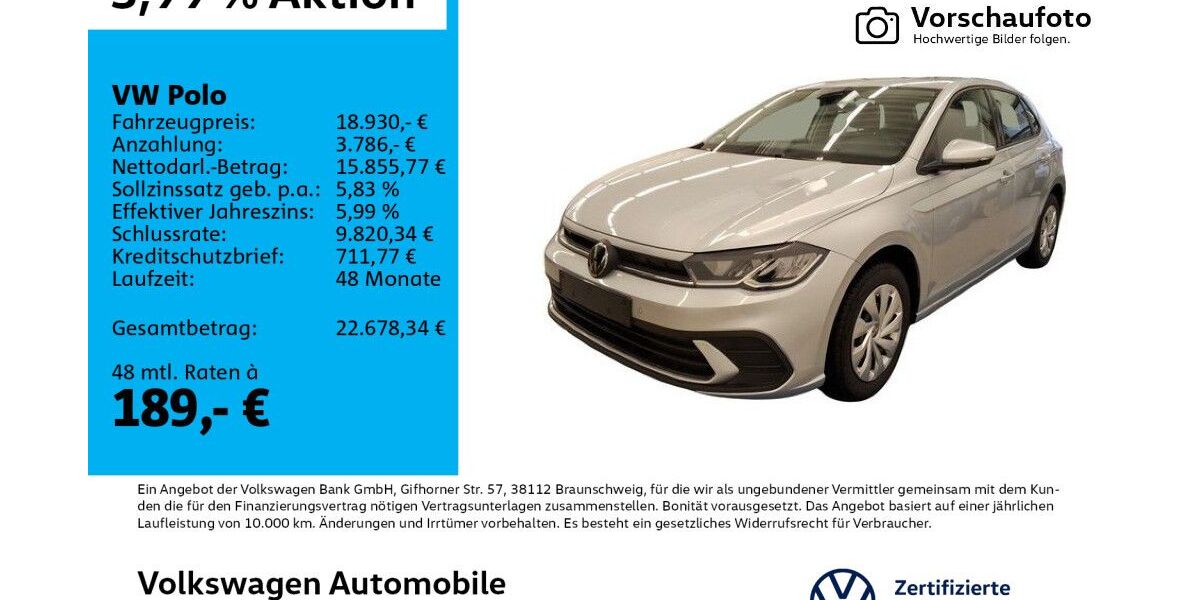 VW Polo 12.421 km 18.930 &euro; Leipzig 04277
