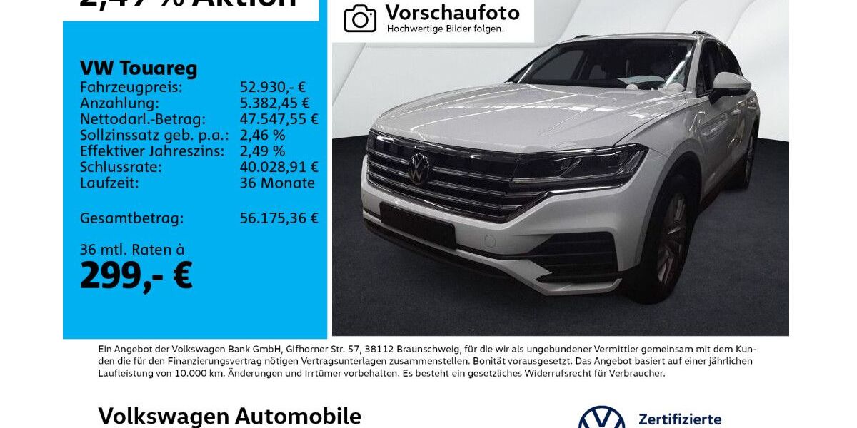 VW Touareg 27.148 km 52.470 &euro; Leipzig 04277
