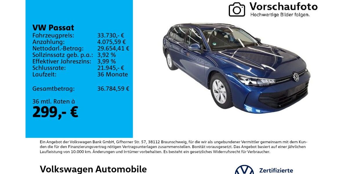VW Passat 5.352 km 33.730 &euro; Leipzig 04178