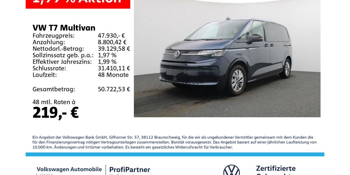 VW T7 Multivan 18.868 km 47.460 &euro; Leipzig 04178