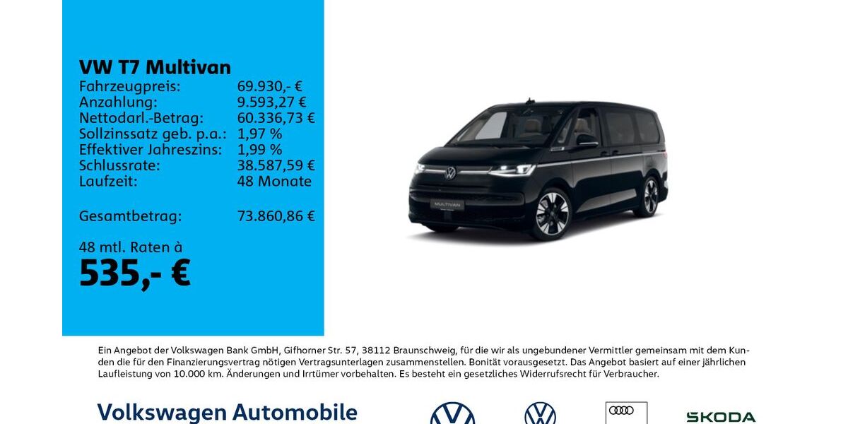 VW T7 Multivan 18.000 km 68.430 &euro; Leipzig 04178