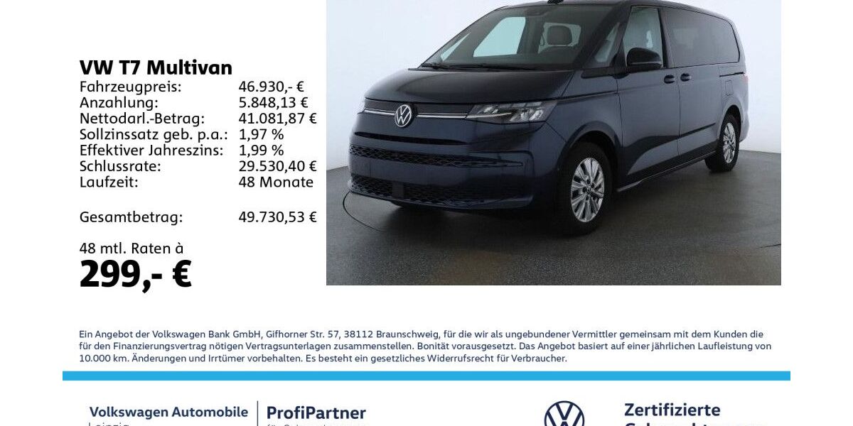 VW T7 Multivan 23.924 km 46.930 &euro; Leipzig 04178