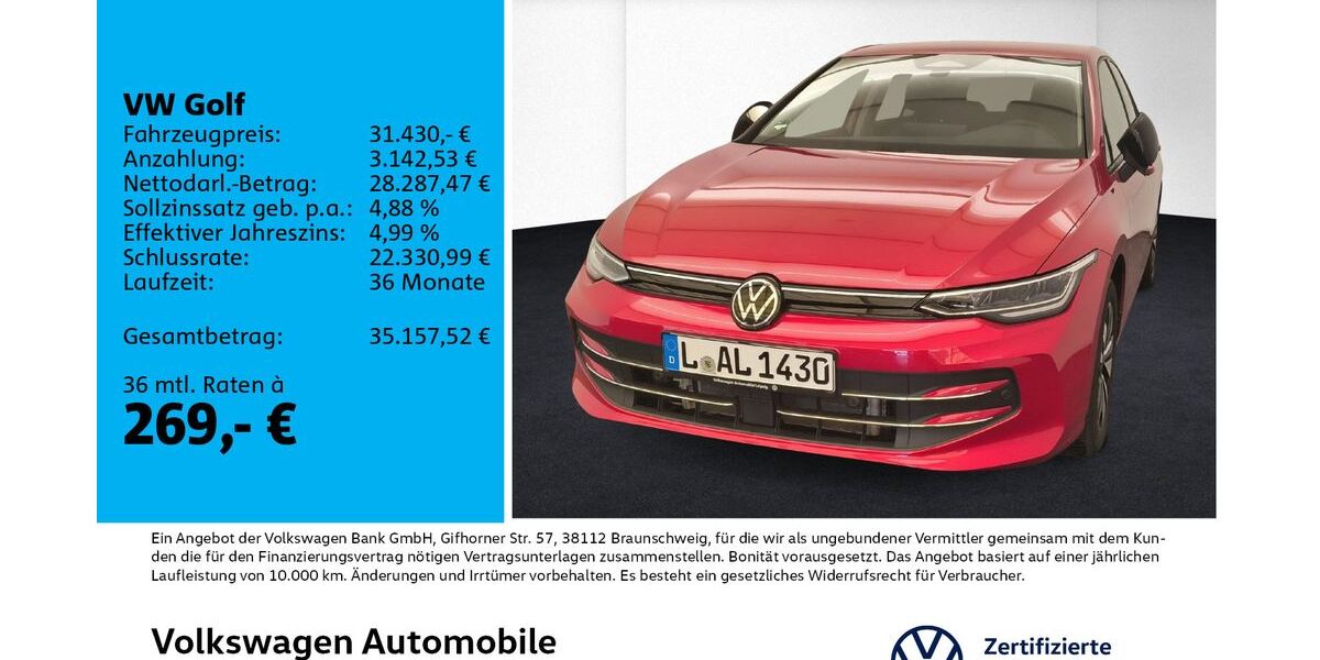 VW Golf 5.500 km 29.930 &euro; Leipzig 04178