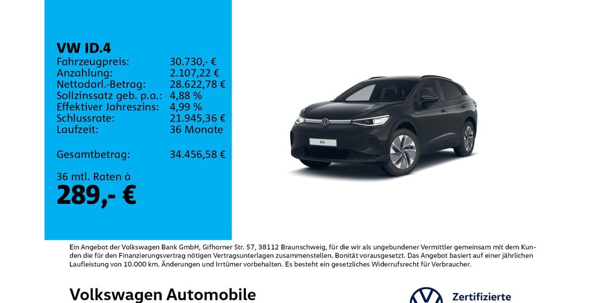 VW ID.4 22.500 km 29.930 &euro; Leipzig 04178