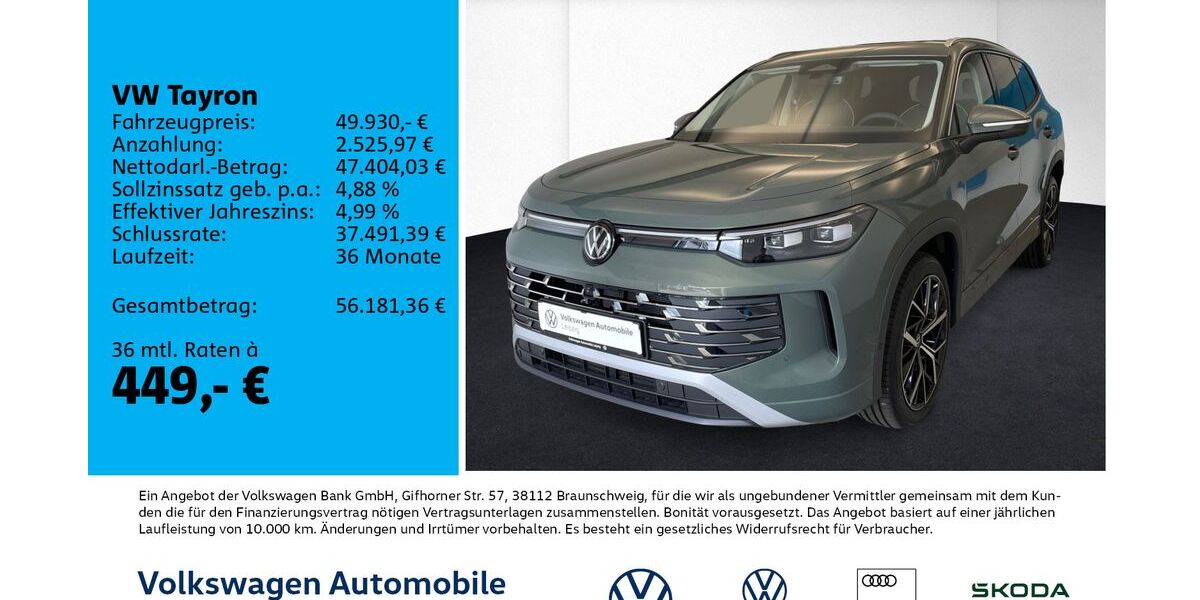 VW Tayron 2.999 km 49.930 &euro; Leipzig 04178