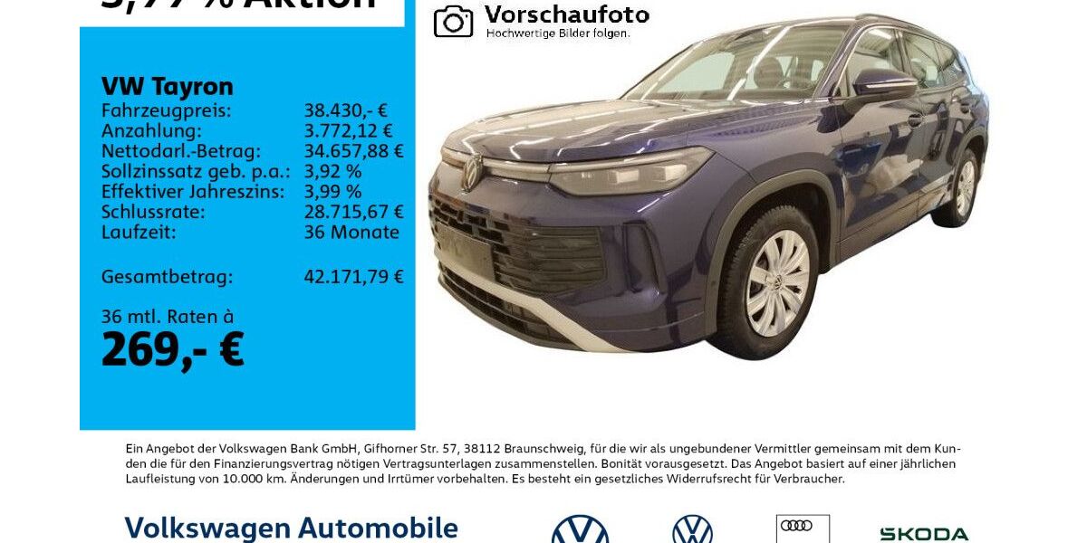 VW Tayron 10.727 km 38.430 &euro; Leipzig 04178