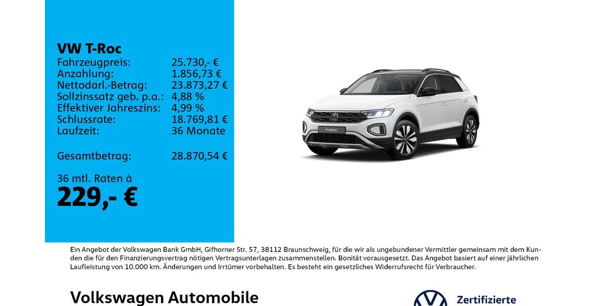 VW T-Roc 13.000 km 24.930 &euro; Leipzig 04178