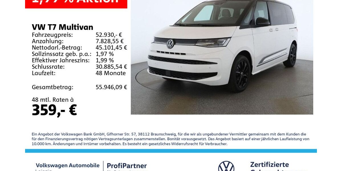 VW T7 Multivan 16.631 km 52.930 &euro; Leipzig 04178