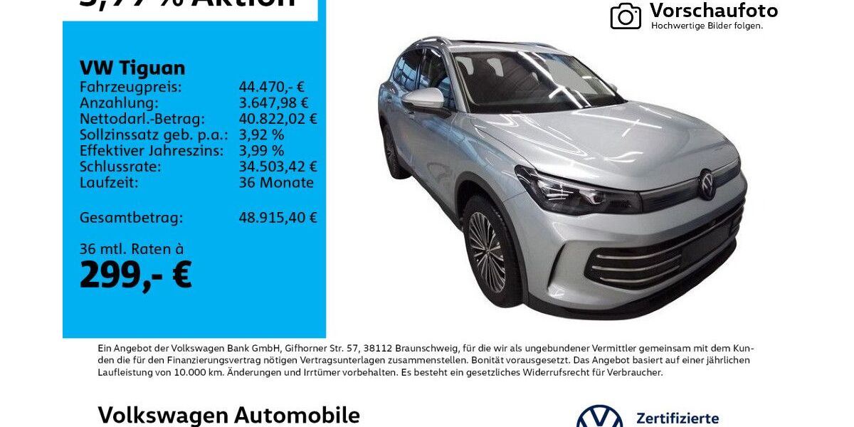 VW Tiguan 20.247 km 44.470 &euro; Leipzig 04277