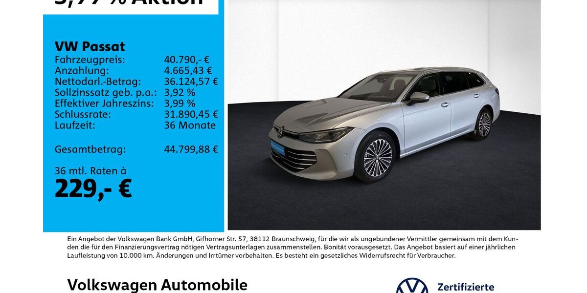 VW Passat Variant 15.125 km 40.790 &euro; Leipzig 04178