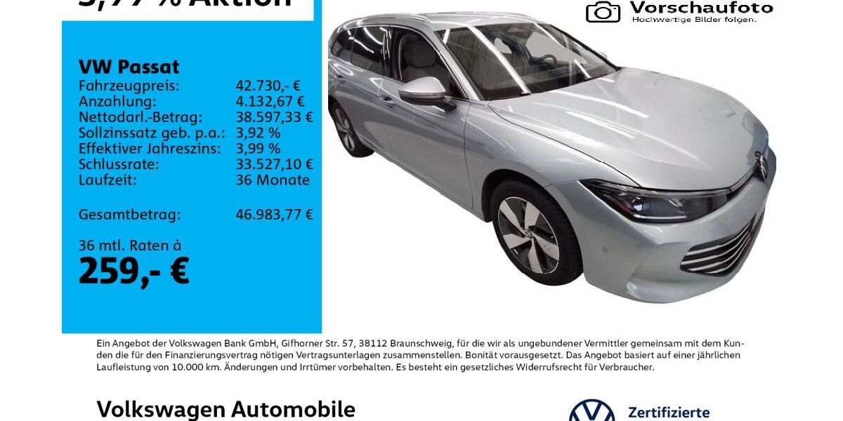 VW Passat Variant 15.125 km 42.730 &euro; Leipzig 04178