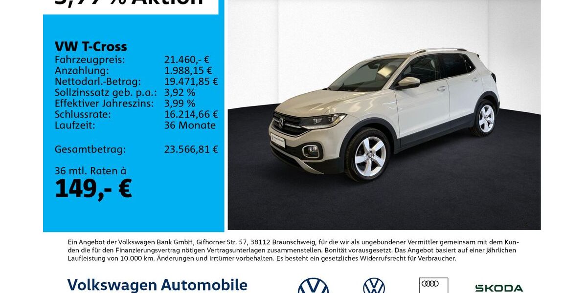 VW T-Cross 27.319 km 20.860 &euro; Leipzig 04178