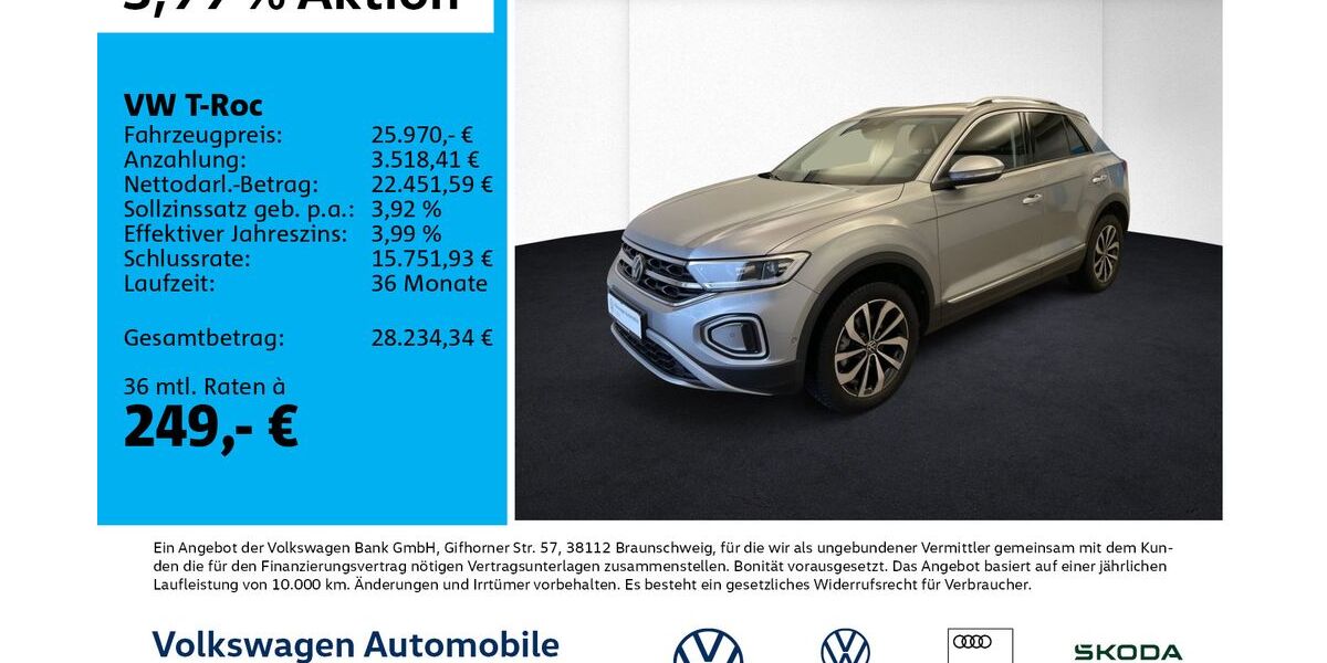 VW T-Roc 48.695 km 24.970 &euro; Leipzig 04277