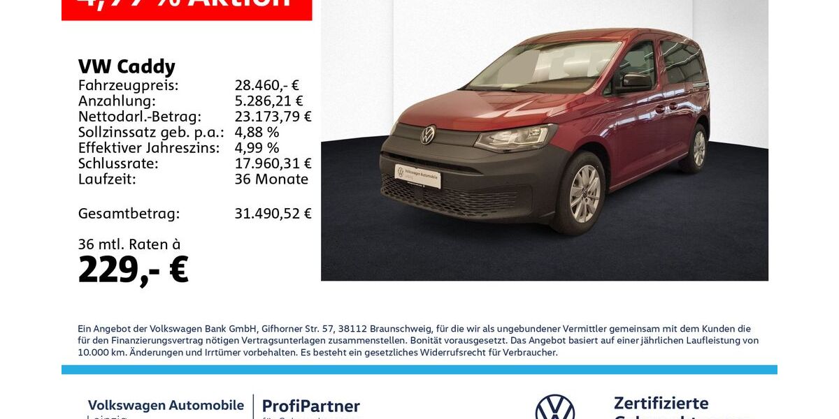 VW Caddy 30.646 km 27.990 &euro; Leipzig 04178