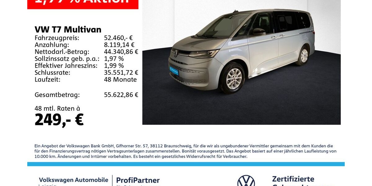 VW T7 Multivan 9.468 km 51.490 &euro; Leipzig 04178