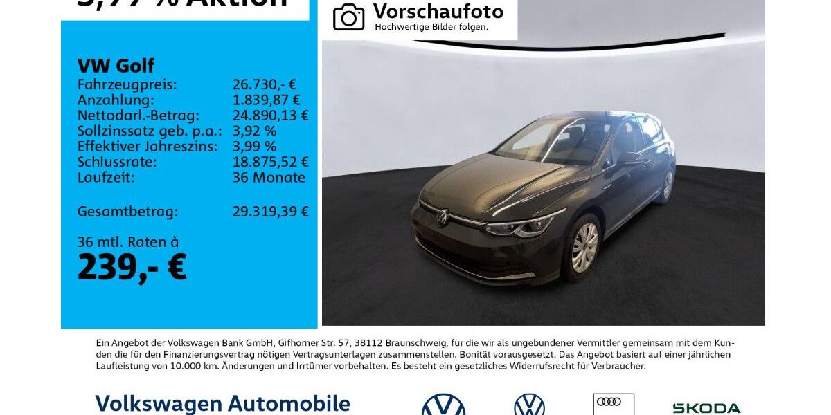 VW Golf 21.438 km 26.430 &euro; Leipzig 04178