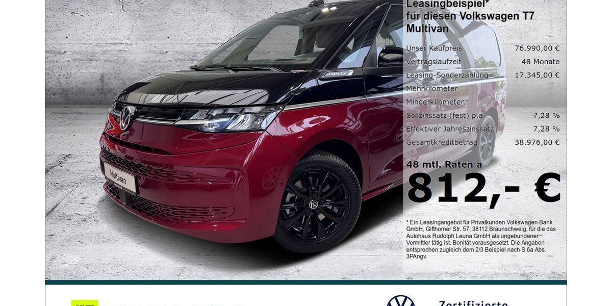 VW T7 Multivan 4.500 km 73.990 &euro; Leuna 06237