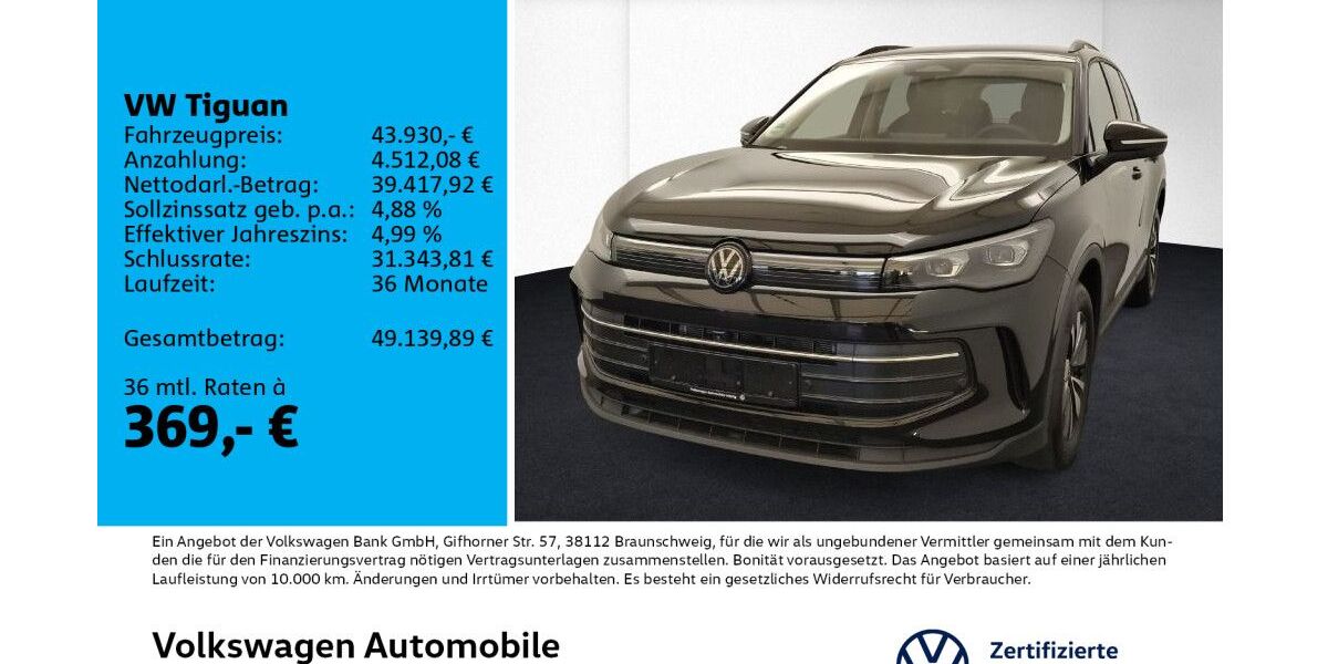 VW Tiguan 8.500 km 43.930 &euro; Leipzig 04178