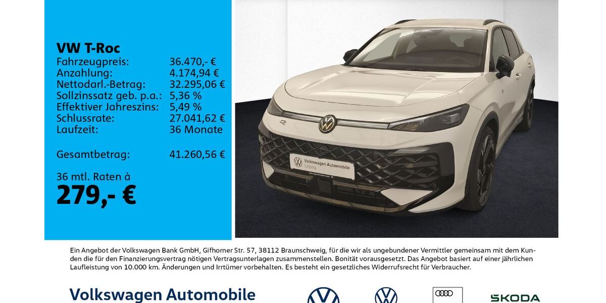 VW T-Roc 6.500 km 36.470 &euro; Leipzig 04277