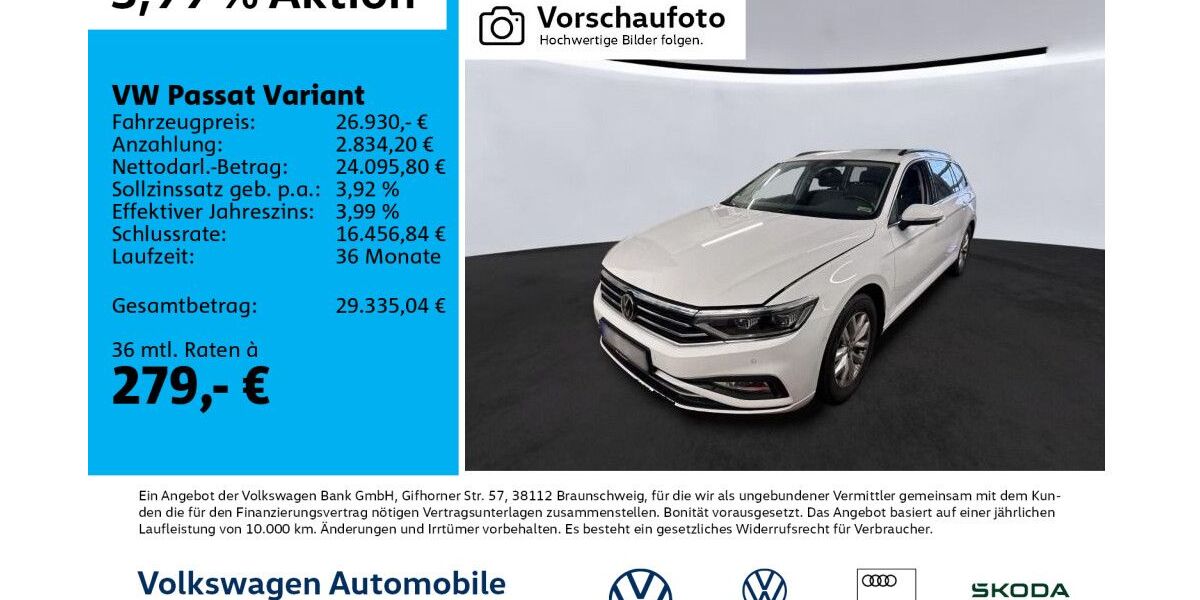 VW Passat Variant 51.907 km 26.930 &euro; Leipzig 04178